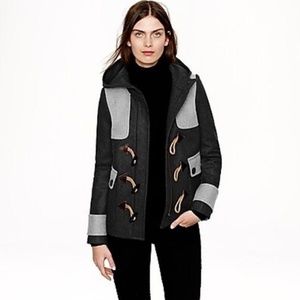 J. Crew Two Tone Wool Duffel Coat